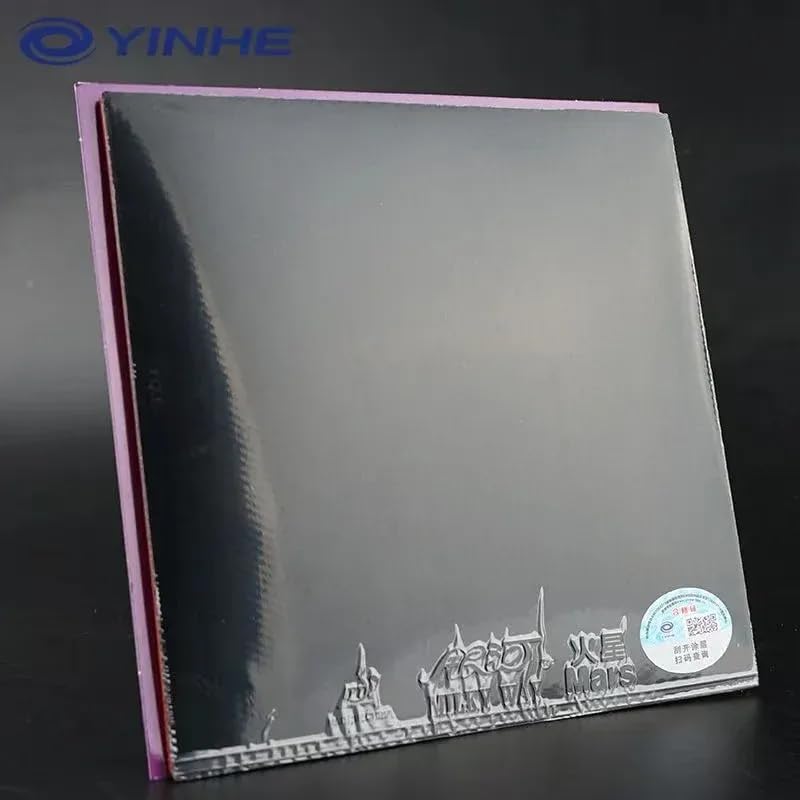 Yinhe Mars 2 Table Tennis Rubber 2.1mm – Balanced Speed & Spin Rubber for Training & Match Play, Professional Rubber, ITTF Approved. (Black) 1