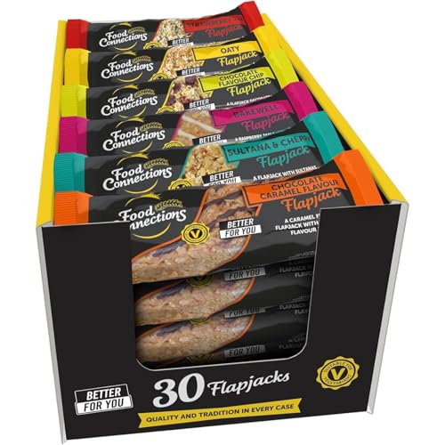 Food Connections Better For You* Flapjack Bars (Box of 30x 80g Bars)