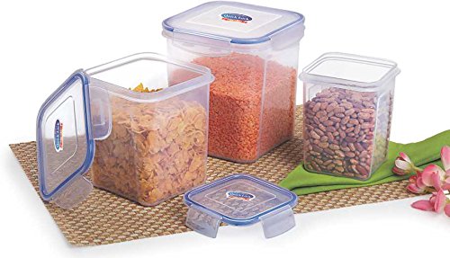 Image of Air Tight Container Set for Kitchen Round Container, Square Container, Square Container Combo of 9 Pieces, 100% Leak Proof, Durable 100% Toxic Free, Healthy