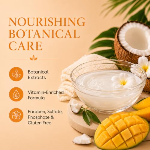 Image of Ginger Lily Farms Botanicals Nourishing Body Wash, Coco Mango, 100% Vegan & Cruelty-Free, Coconut Mango Scent, 1 Gallon (128 fl oz) Refill | 100% Vegan & Cruelty-Free | Nourishing Bath & Shower Gel for All Skin Types | Refill Size