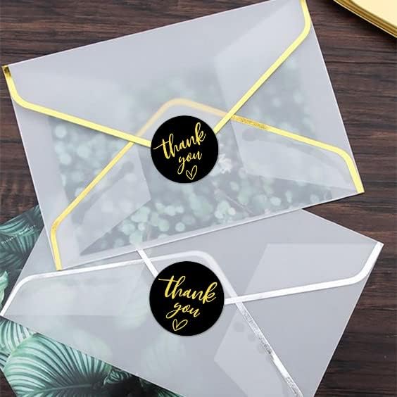 (3 Sizes-1.5") Black Thank You Stickers, 1.5 inch Thank You Sticker Labels Roll, 500 Gold Foil Thank You Stickers Small Business, Adhensive Labels for Small Business Supplies (1.5 inch) - Image 6