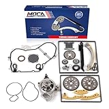 MOCA Timing Chain Water Pump Kit with Gasket for 2000-2011 Saturn Sky Aura & Pontiac G5 & Chevrolet Malibu Cobalt 2.4L 2.2L L4 DOHC F D