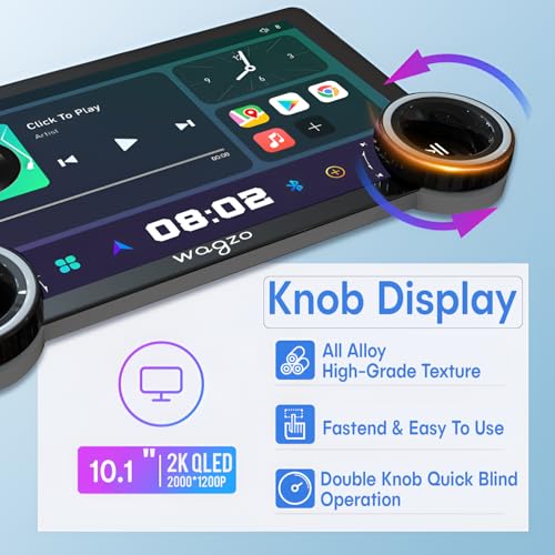 Image of Diamond 2K Car Android System Touch Screen 4GB+64GB|4 Core|Wireless Carplay Adapter & Android Auto | Car Stereo |Universal All Cars| Including AHD Rear View Camera| 1+1 Years Warranty | WAD-06