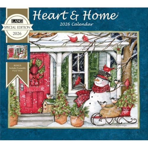 Lang, Heart and Home Special Edition 2026 Wall Calendar by Susan Winget, 12.5'' X 14'', 12-Month Calendar with Stapled Binding