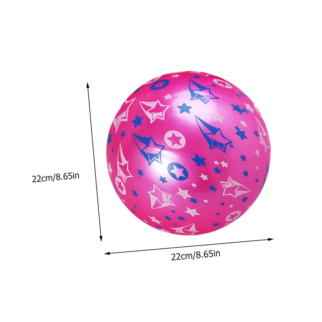 Yardwe 4pcs Inflatable Star Pattern Balls for Plaything for Outdoor Fun Creative Design and Childrens Play Ball Random Color