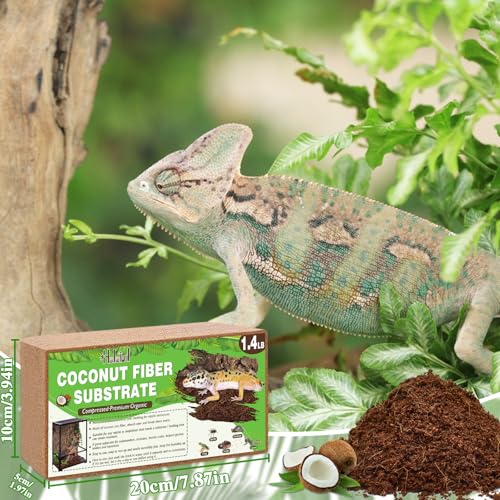 Halatool Compressed Coconut Coir Substrate for Reptiles Organic Coconut Husk Fiber Substrate and Bedding for Salamanders Tortoises Gecko Snake Tarantula Enclosures & Worm Bins - Image 4
