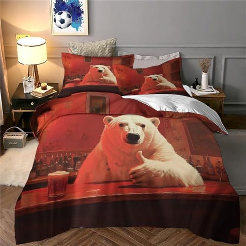 Parure de couette 140x200 microfibre ultra douce art 3D - 6