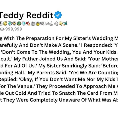 As I Was Helping With The Preparation For My Sister_s Wedding My Mom Said