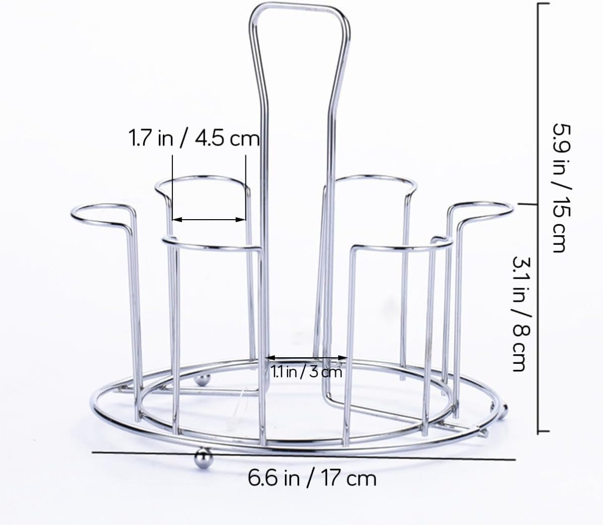 VICASKY Stainless Steel Upside down Water Cup Holder for Wine Glasses