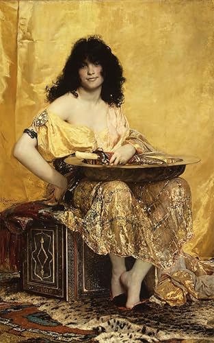 Pintura murales lienzo de alta calidad: el arte vintage de Regnault en 60x90cm