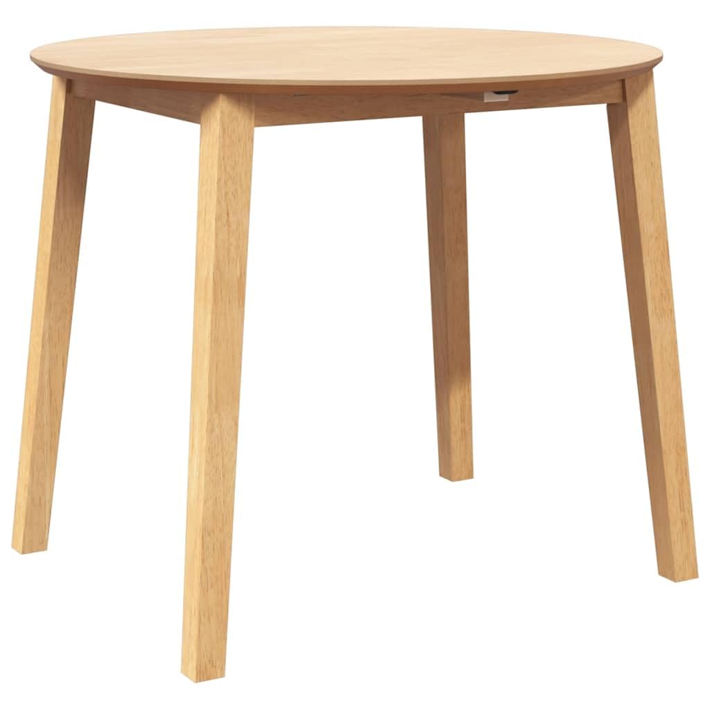 Składany stół do jadalni z litego drewna gumowego, 90 x 90/55 x 74 cm, uniwersalny stół kuchenny do jadalni i biura domowego, łatwy w utrzymaniu