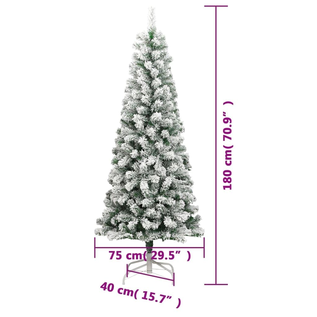 BaraSh Künstlicher Weihnachtsbaum Klappbar Beschneit 180 cm Kleiner KüNstlicher Weihnachtsbaum