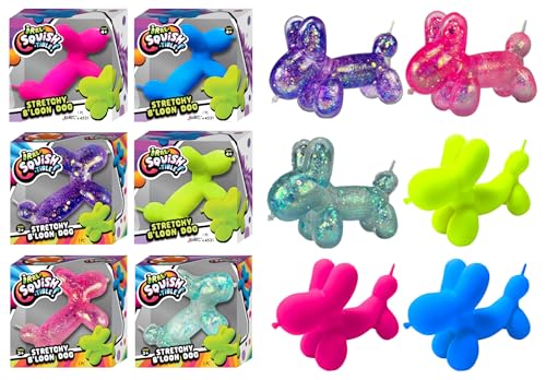 JA-RU Stretchy Balloon Dog Squish Toy (6 Pack) 4531-6s
