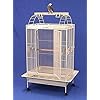 4 Colors, Large Parrot Bird Cage Perfect for African Greys, Cockatiels, Mini Macaws, Parakeet, Cockatoos - 32" W x 22" D X 64" H Silver Vein