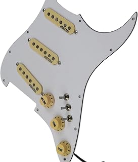 Single Coil Pickups 7-Way Type Fully Loaded Prewired Pickguard Set For Guitar Pickups guitar pickguard pickup (Color : 6)