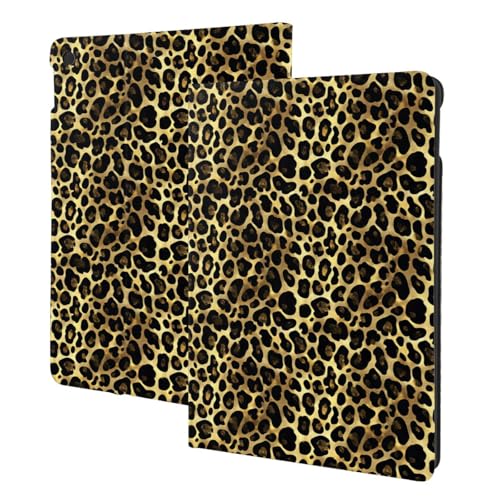 Housse iPad 10.2 léopard noir et or aux finitions premium pour votre tablette