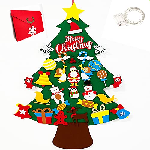 Liebhaber Freund Freundin Filz Weihnachtsbaum - 3,5 FT DIY Filz-Weihnachtsbaum-Set für Kleinkinder, mit Aufbewahrungstasche , 30-teilige Ornamente für Kinder-Weihnachtshandwerk Cover