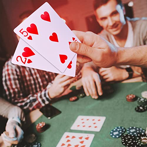 Relaxdays 10023627 Jumbo Pokerkarten, 54 Karten, wasserfeste XXL-Kunststoffspielkarten, Spaßgeschenk o. Deko,18 x 13 cm, bunt – Bild 6