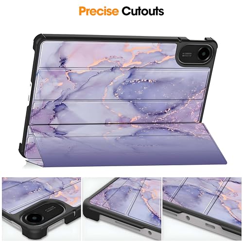Image of ProElite Case Cover for Xiaomi Redmi Pad 2 11 inch Case, Slim Trifold Flip case Cover for Xiaomi Redmi Pad 2 11 inch Tablet [Auto Sleep Wake Feature], Marble Purple