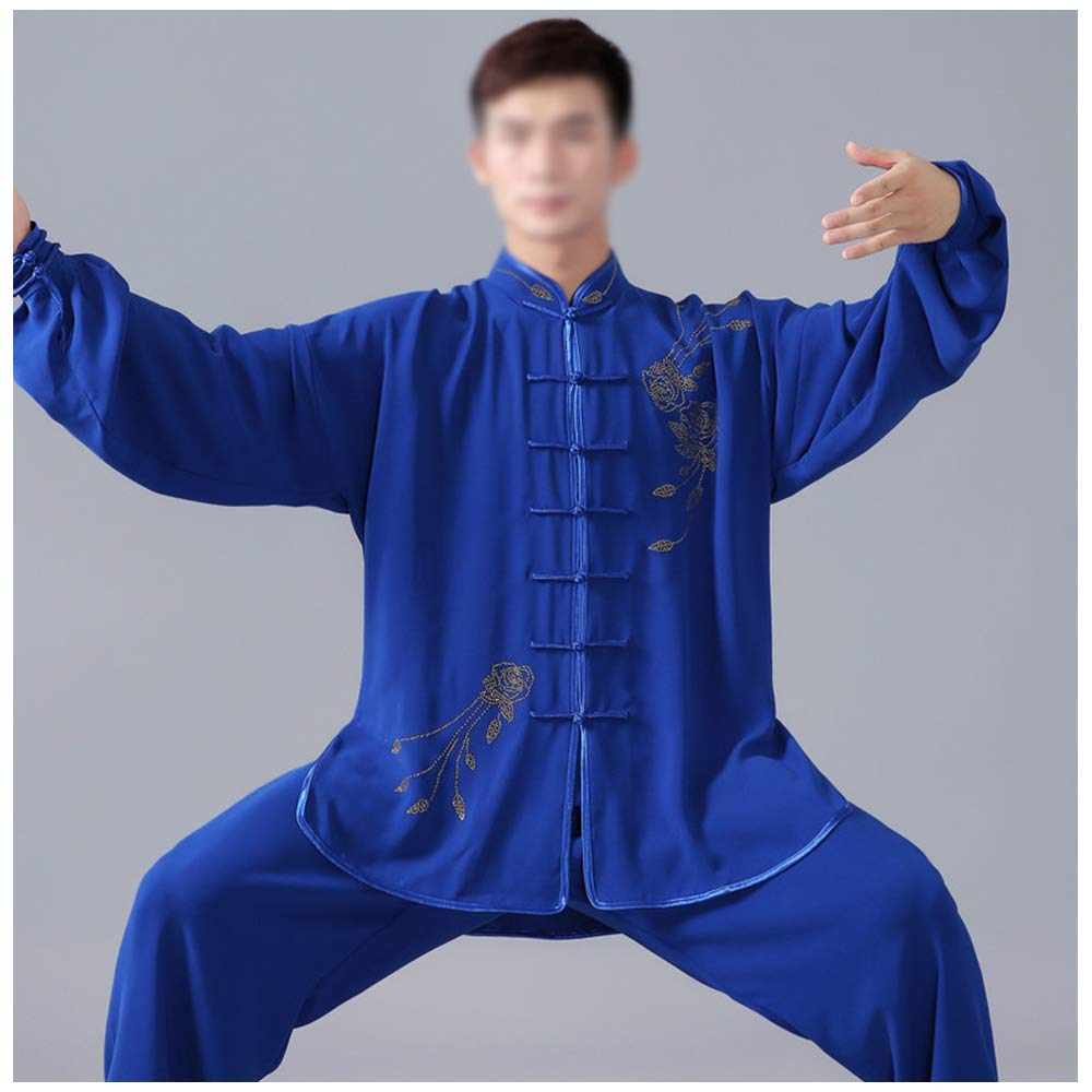 Męski strój Tai Chi, rozciągliwa odzież Tai Chi z długim rękawem - dla kobiet trenujących, F-XL