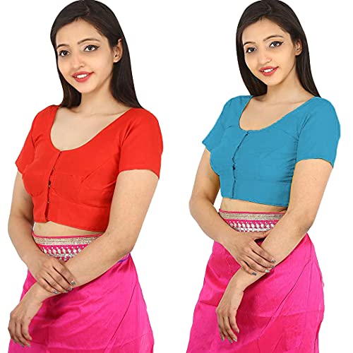 Image of Namita Women's Rubia Cotton Solid Half Sleeve Blouse