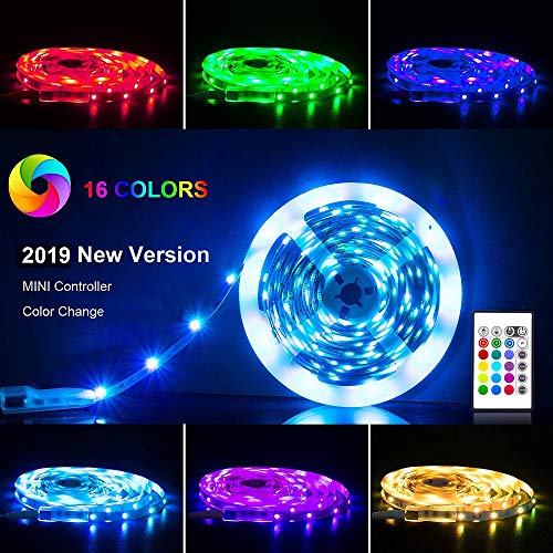 LED Strips Light, EECOO Cutable RGB Flexible Rope lights, 13.12ft USB Powered