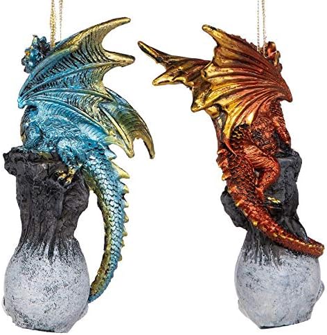 Design Toscano Dragons of Skull Hollow Holiday Ornaments