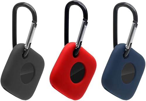 Miniatura 10 de DAYJOY - Juego de 3 fundas protectoras de silicona suave y flexible compatibles con Tile Mate 2022, funda antiarañazos con mosquetón para Tile Mate