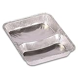 Abmessung: 227 x 177 x 30 mm 1000x Alu - Menüschalen, Aluminium, Silber, 2-geteilt, 352/460 ml, 227x177x30 mm