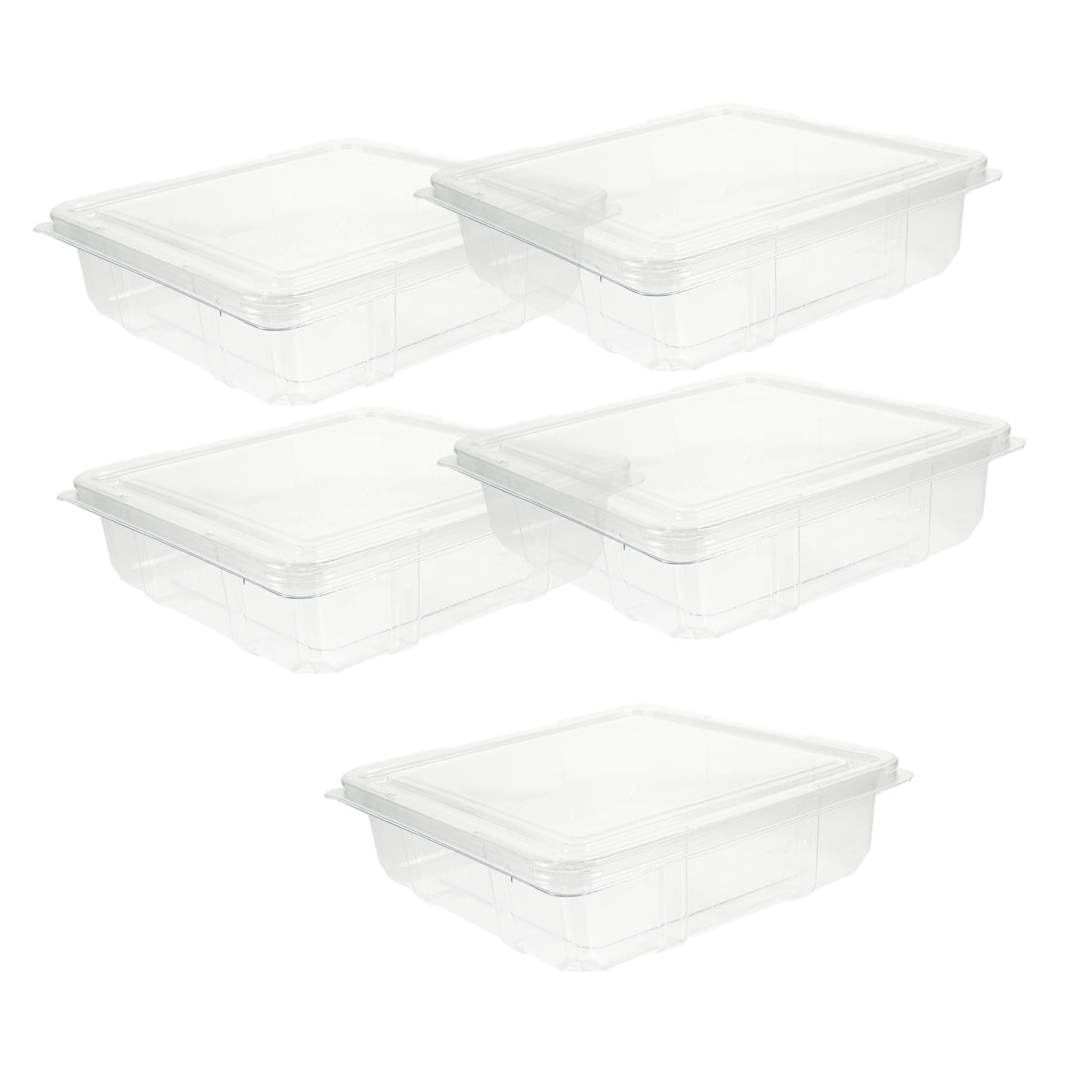 Holibanna Beanie Hat Container 5pcs Knitted Hat Boxes Large Storage Box for Baseball Caps Portable Hat Organizer Lid Easy to View Hat Organizer