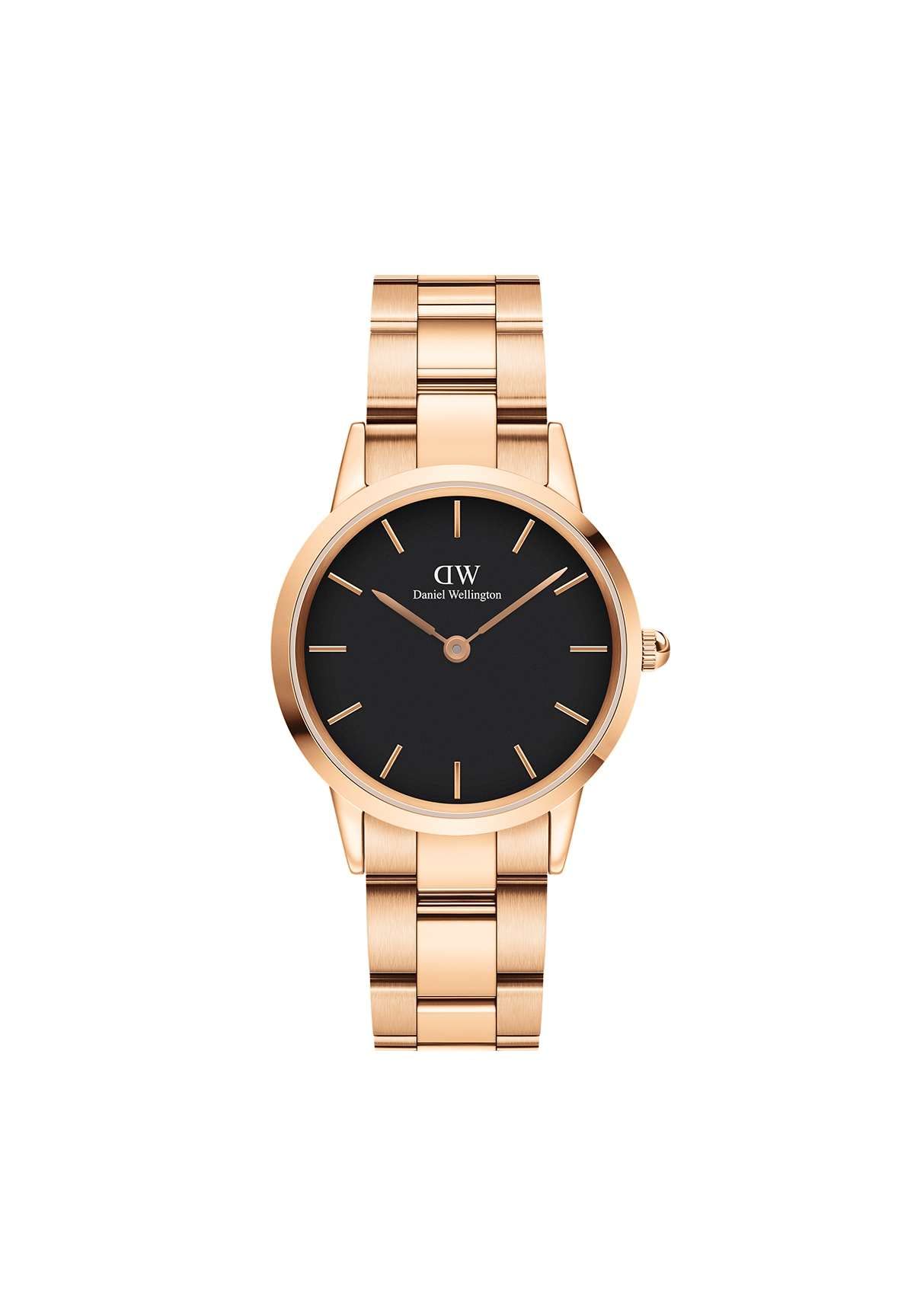 Daniel Wellington Stainless Steel Iconic Link Analog Black Dial Women Watch-Dw00100212, Rose Gold Band (B0826B6XR5) Amazon Price History, Amazon Price Tracker