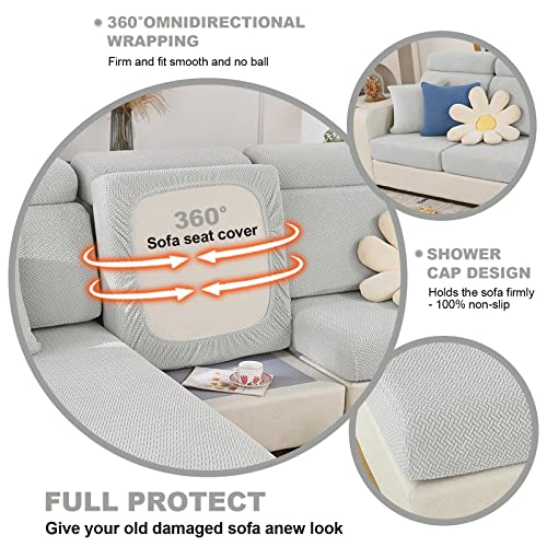 MINGPINHUIUS Sofa Seat, Cushion Cover, Stretch Sofa Cover, Universal Elastic Sofa Seat Cover, Non-Slip Sofa Cover Protective Cover for Sofa Cushion L-Shaped Chaise Lounge Furniture Protection - Image 6