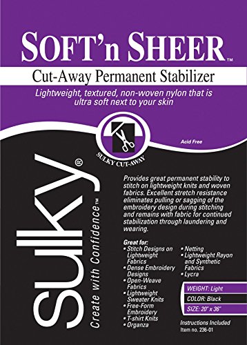 Sulky of America Cut Away Soft N Sheer Stabilizer, 20