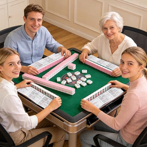 Mahjong Cards Official Revision 4 unidades con soporte miniatura 4