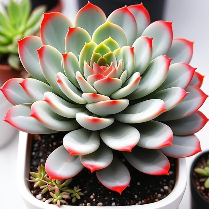 Image of Laxmi Kamal Vishnu Kamal Succulent Plant with Pot | Lucky Indoor Outdoor Cactus Succulent for Home Office Decor | Vastu Feng Shui Positive Energy Good Luck Plant | Wealth & Prosperity, Positive Energy