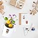 500Pcs Cute Coffee Stickers, Cartoon Drink 1 Inch Labels with 8 Patterns Decal Rolls Self Adhesive Seals for Scrapbooking Cards Envelopes， Gifts for Kids Teens Adults for Birthday Party Supply Reward