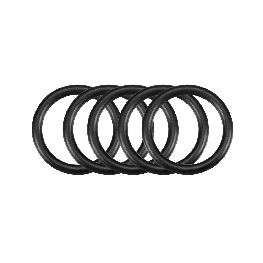 Uxcell Black Sourcingmap Nitrile Rubber O-Rings 25Mm Od 19Mm Id 3Mm Width, Metric Sealing Gasket, Pack Of 50