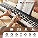 UMOMO 88 Key Folding Digital Piano, Full Size Keyboard Piano with MIDI, Electric Portable Piano for Beginner with Sustain Pedal, Carrying Bag, Piano, Earphone, Microphone, Black