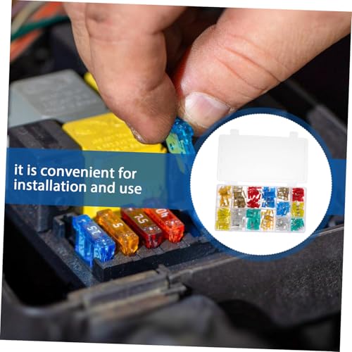 Kit de fusibles automotrices Unomor de aluminio, 220 piezas, fusibles mini para automóvil, RV y camiones miniatura 3