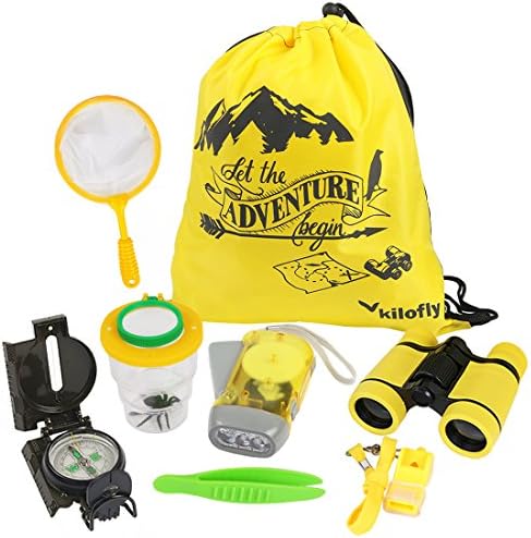 kilofly 8-in-1 Kids Nature Explorer Kit Fun Backyard Bug Catching Adventure Pack