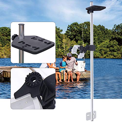 Image of Portable Fish Finder Bracket, Fishfinder Mount Bracket, Fishfinder Mount with 360 Adjustable Rotating Holder, Portable Fish Finder Mount for Pontoon Boat Fishing, for Boats, Canoes, and Kayaks