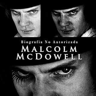 Diseño de la portada del título Malcolm Macdowell: Biograf&iacute;a no autorizada