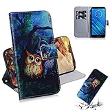 SATURCASE Motorola Moto E6 Hülle, Schönes Muster PU Lederhülle Magnetverschluss Brieftasche Kartenfächer Standfunktion Handy Tasche Schutzhülle Handyhülle Hülle für Motorola Moto E6 (TX-6)