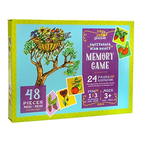 Upbounders Little Likes Kids - Sweetgrass Head Basket - Memory Montessori Games for Toddlers Kids, 24 Matching Flower Card Pairs, Preschool Garden Toy, Ages 3-5 Cover