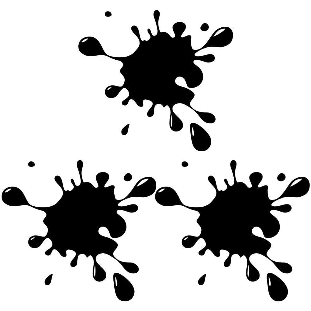 Luxylei Funny Car Sticker 3pcs Splatter Car Decals Splotches Wall Sticker Ink Splatter Sticker for Car Bumper Window Decorations