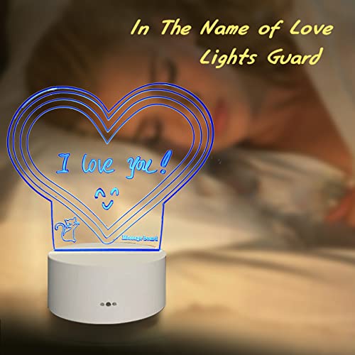 Gifts For Lover Friends, Romantic Diy Message Board Night Light, Usb Powered Table Lamp With Erasable Pen And Remote Control, Office Desktop Decoration, Gifts For Valentine's Day Anniversary Birthday #TOP5