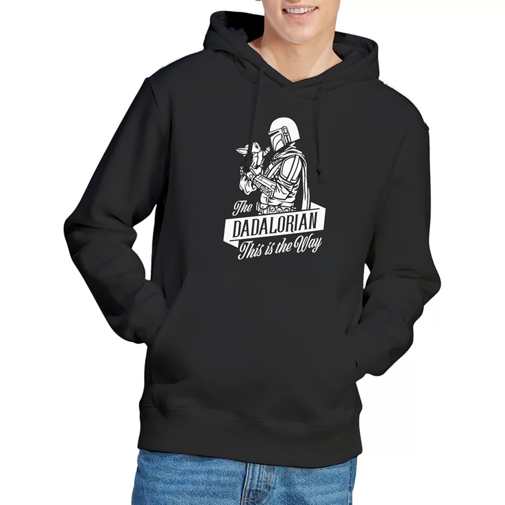 Star Wars Father'S Day The Dadalorian Mandalorian Unisex Hoodie, Black, Medium