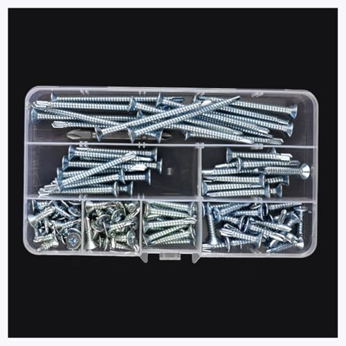 M4.2、M4.8クロス皿頭ドリルテールネジセルフドリリングフラットヘッドダブテールネジ1セット木ネジ(M4.2(7 sizes))