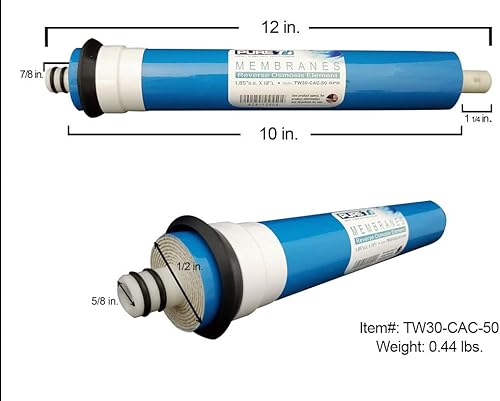 Miniatura 4 de PureT TW30-CAC-50, etapa 3 RO membrana TFM 50 galones por día - Certificado NSF - Filtro de repuesto Culligan serie CAC para AC-30, AC-15 RO System