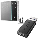 HiDock Dock Station Style Conferen Speakerphone with 1 USB to USB Adapter